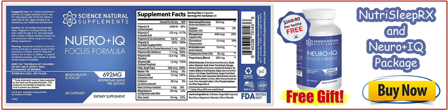 NutriSleepRX and Neuro+IQ Package