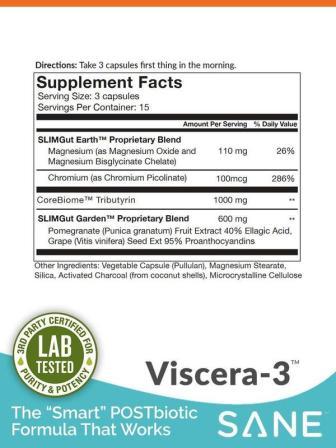 Viscera-3 Supplement facts