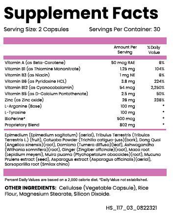 Over 30 Hormone Support Ingredients