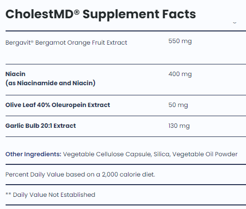 CholestMD ingredients