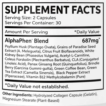 Alpha Phen Ingredients