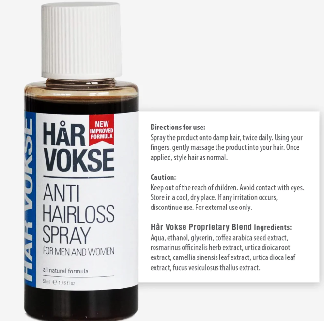 Har Vokse Hair Spray ingredients